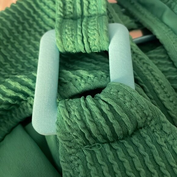 NEW | Aerie Green/Blue Crinkle Birthday Scoop Cheekiest One Piece Swimsuit XL‎ - Picture 7 of 11